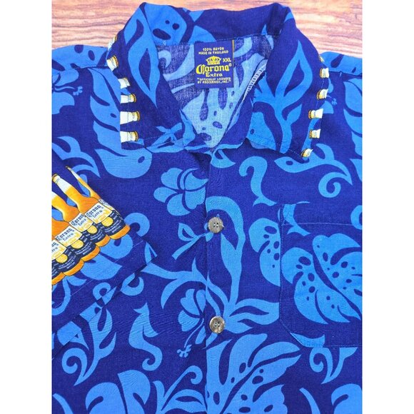 Corona Extra Beer Hawaiian Rayon Shirt XXL - Picture 5 of 7